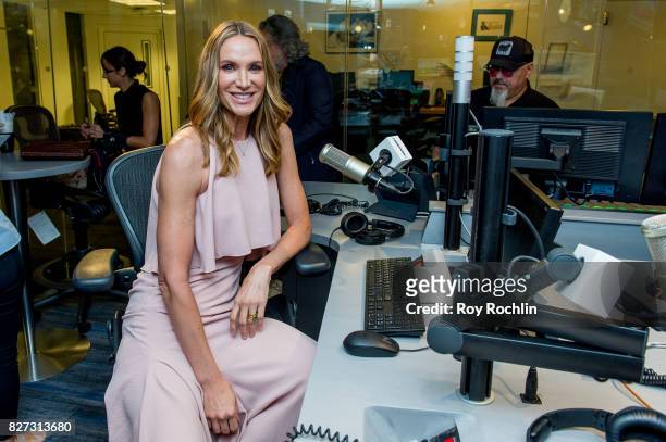 Kelly Lynch visits Sirius XM at SiriusXM Studios on August 7, 2017 in New York City.