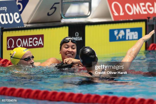 Ranomi Kromowidjojo of Netherlands compete in the Women's 50m freestyle final race during day two of the FINA Airweave Swimming World Cup Berlin 2017...