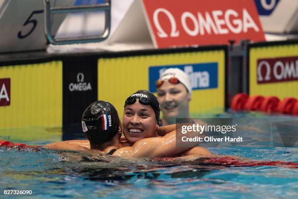 Ranomi Kromowidjojo of Netherlands compete in the Women's 50m freestyle final race during day two of the FINA Airweave Swimming World Cup Berlin 2017...