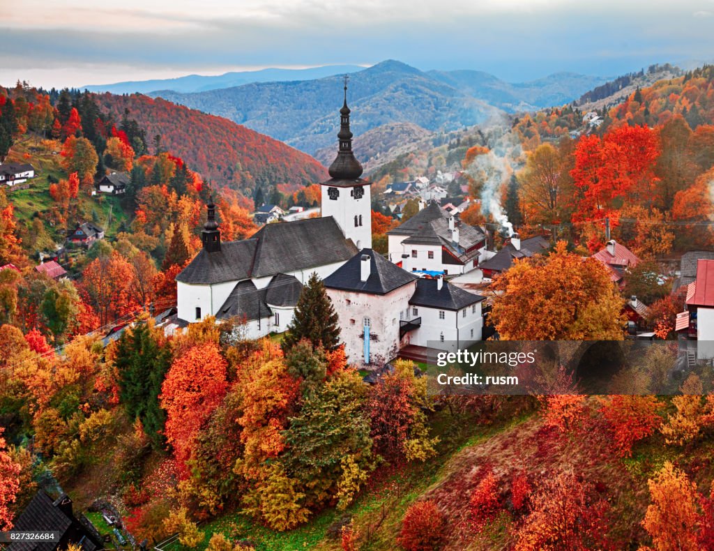 Autumn landscape of Spania Dolina, Slovakia