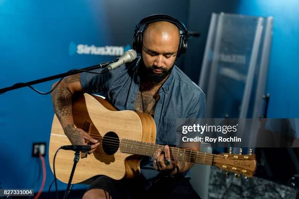 Nahko visits Sirius XM at SiriusXM Studios on August 7, 2017 in New York City.