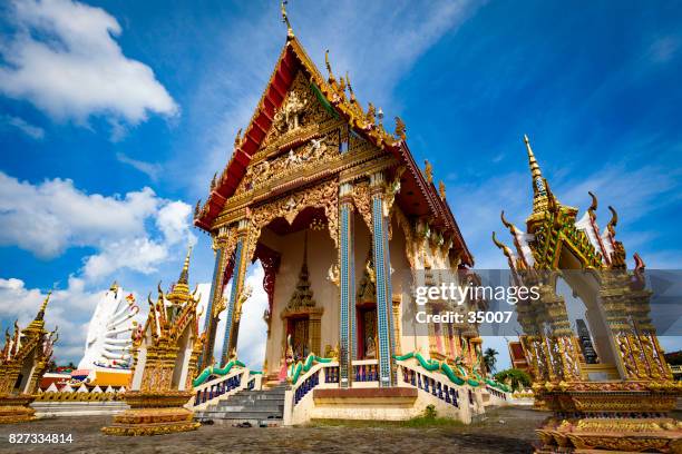 ornamentale buddhistischer tempel - großer buddha stock-fotos und bilder