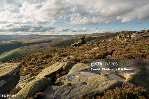 derwent edge and the salt cellar, peak district moors - tor stock pictures, royalty-free photos & images