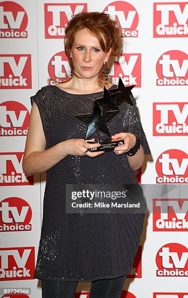 Catherine Tate with the award for Best Actress at the TV Quick & TV Choice Awards at The Dorchester on September 8, 2008 in London, England.
