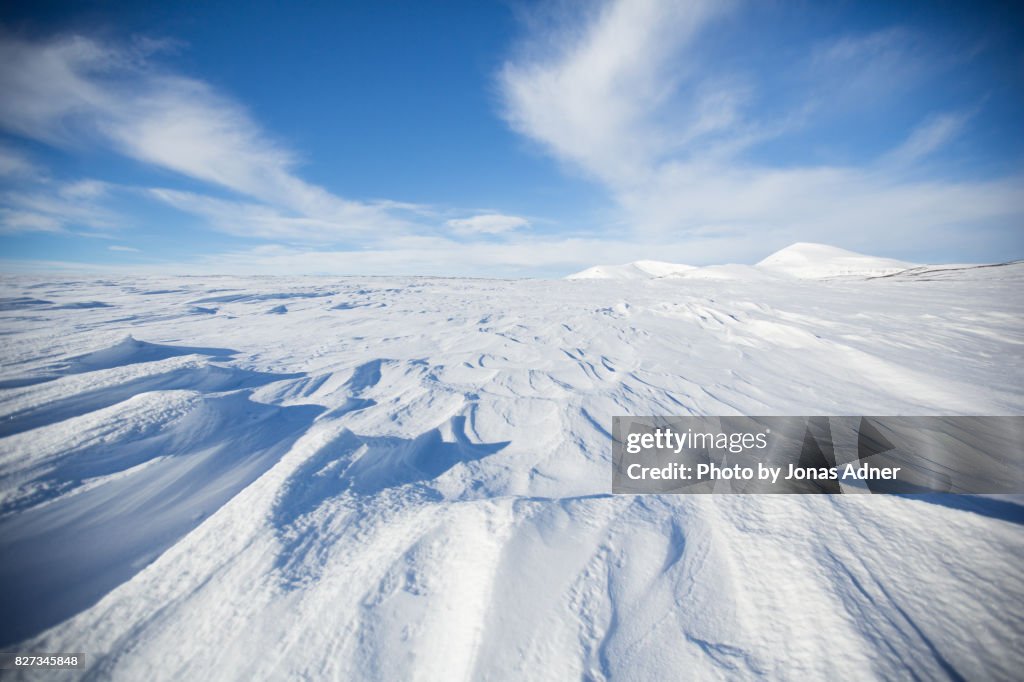 Up on the icy and windy mountain