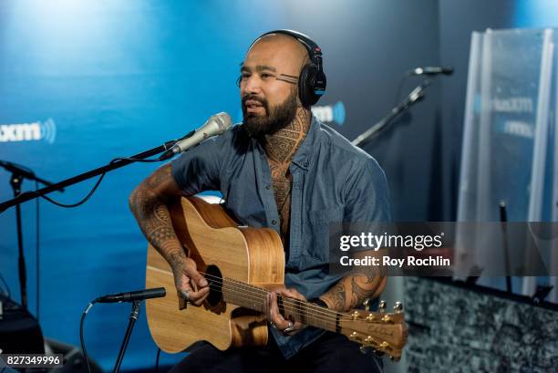 Nahko visits Sirius XM at SiriusXM Studios on August 7, 2017 in New York City.