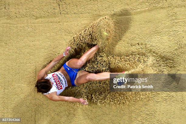 Hanna Knyazyeva-Minenko of Israel competes in the Women's Triple Jump final during day four of the 16th IAAF World Athletics Championships London...