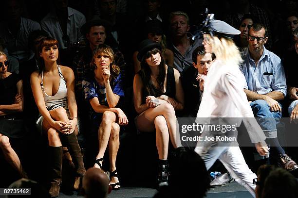 Model Petra Nemcova, actress Juliette Lewis, model Daisy Lowe and DJ Mark Ronson attends Diesel Black Gold Spring 2009 at The Tent, Bryant Park on...