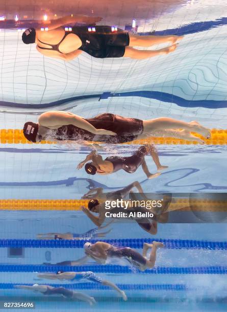 Lilly King of the United States, Jessica Vall of Spain, Martina Moravcikova of the Czech Republic, Reona Aoki of Japan and Jenna Laukkanen of Finland...