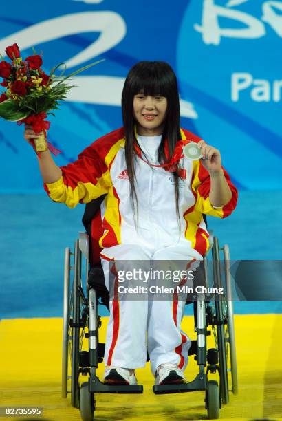 Cui Zhe Of China Receives Her Silver Medal In The Women'S 40Kg... News  Photo - Getty Images