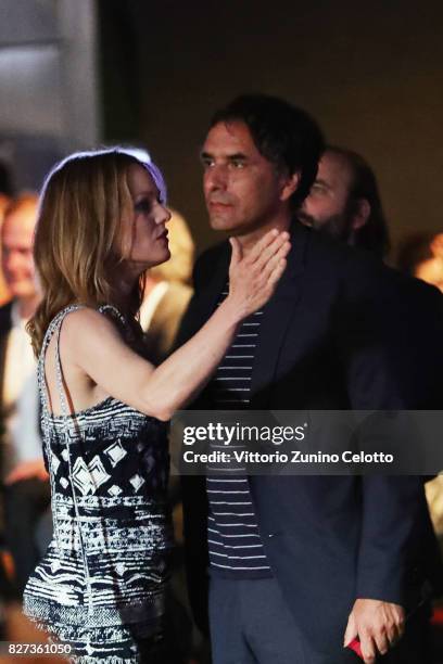 Vanessa Paradis and Samuel Benchetrit attend 'Chien' premiere during the 70th Locarno Film Festival on August 7, 2017 in Locarno, Switzerland.