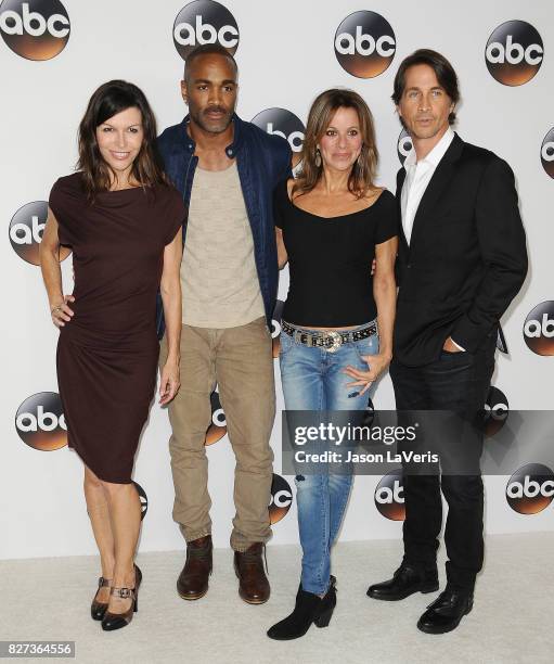 Finola Hughes, Donnell Turner, Nancy Lee Grahn and Michael Easton attend the Disney ABC Television Group TCA summer press tour at The Beverly Hilton...
