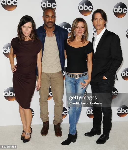 Finola Hughes, Donnell Turner, Nancy Lee Grahn and Michael Easton attend the Disney ABC Television Group TCA summer press tour at The Beverly Hilton...