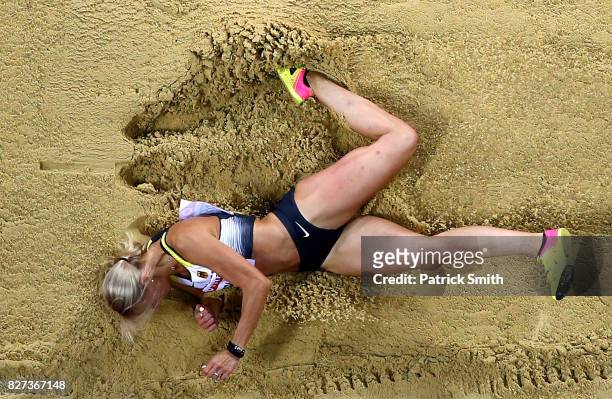 Kristin Gierisch of Germany competes in the Women's Triple Jump final during day four of the 16th IAAF World Athletics Championships London 2017 at...