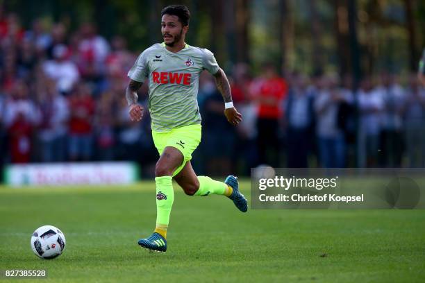 Leonardo Bittencourt of Koeln runs with the ball during the preseason friendly match between TSV Steinbach and 1. FC Koeln at Sibre-Sportzentrum...