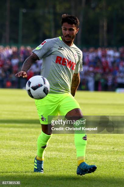 Leonardo Bittencourt of Koeln runs with the ball during the preseason friendly match between TSV Steinbach and 1. FC Koeln at Sibre-Sportzentrum...