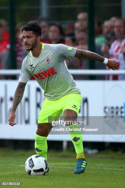 Leonardo Bittencourt of Koeln runs with the ball during the preseason friendly match between TSV Steinbach and 1. FC Koeln at Sibre-Sportzentrum...