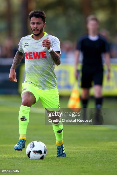 Leonardo Bittencourt of Koeln runs with the ball during the preseason friendly match between TSV Steinbach and 1. FC Koeln at Sibre-Sportzentrum...