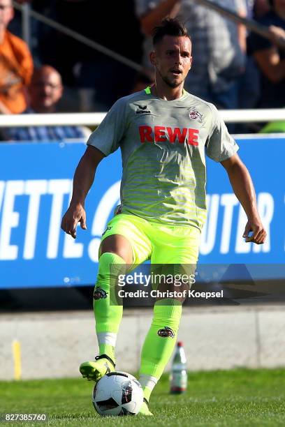 Pawel Olkowski of Kln runs with the ball during the preseason friendly match between TSV Steinbach and 1. FC Koeln at Sibre-Sportzentrum Haarwasen on...