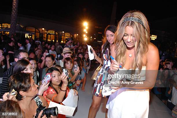 Lauren Conrad greets fans at The Lauren Conrad "Homecoming Fashion Show" at Irvine Spectrum Center on September 8, 2008 in Los Angeles, California.