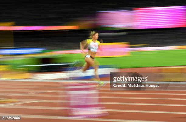 Ruth Sophia Spelmeyer of Germany competes in the Women's 400 metres semi finals during day four of the 16th IAAF World Athletics Championships London...