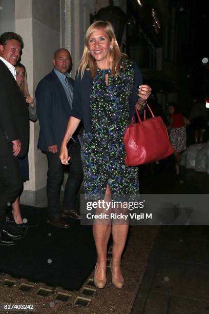 Tania Bryer seen at Nobu Berkeley restaurant on August 7, 2017 in London, England.