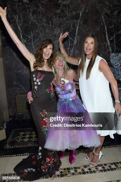 Carol Alt, Betsey Johnson and Brooke Shields attend the Accessories Council's 21st Annual celebration of the ACE awards at Cipriani 42nd Street on...