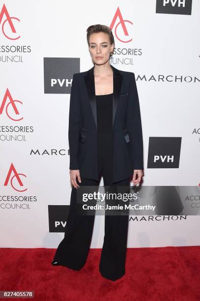 Model Elliott Sailors attends the Accessories Council's 21st Annual celebration of the ACE awards at Cipriani 42nd Street on August 7, 2017 in New...