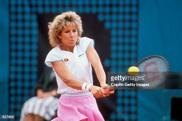 Shown here is tennis star Chris Evert at the French Open in Paris, France in 1986.
