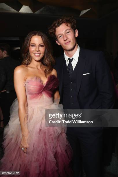 Kate Beckinsale and Callum Turner attend "The Only Living Boy In New York" Premiere after party at The Rainbow Room on August 7, 2017 in New York...