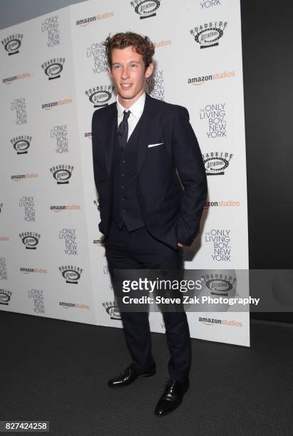 Actor Callum Turner attends "The Only Living Boy In New York" New York Premiere at The Museum of Modern Art on August 7, 2017 in New York City.