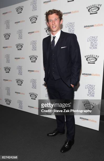 Actor Callum Turner attends "The Only Living Boy In New York" New York Premiere at The Museum of Modern Art on August 7, 2017 in New York City.