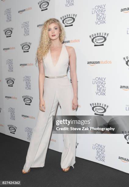 Elena Kampouris attends "The Only Living Boy In New York" New York premiere at The Museum of Modern Art on August 7, 2017 in New York City.