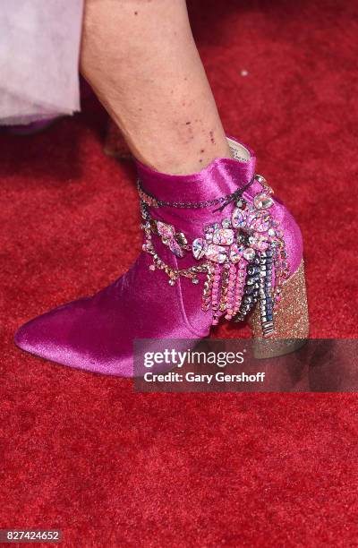 Ace Awards Style Icon honoree Betsey Johnson, shoe detail, attends the 21st Annual Ace Awards hosted by the Accessories Council at Cipriani 42nd...