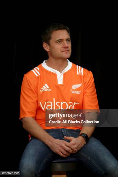 Referee Nick Bryant during the Mitre 10 Cup Season Launch at the College Rifles Rugby Union Football & Sports Club on August 8, 2017 in Auckland, New...