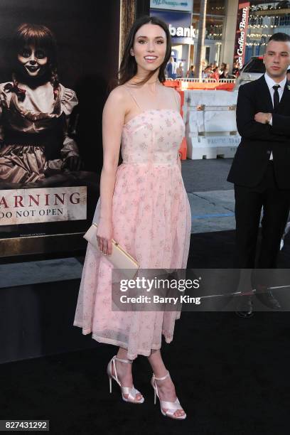 Actress Grace Fulton attends the premiere of New Line Cinema's' 'Annabelle: Creation' at TCL Chinese Theatre on August 7, 2017 in Hollywood,...