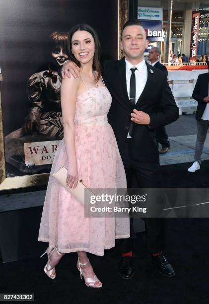 Actress Grace Fulton and guest attend the premiere of New Line Cinema's' 'Annabelle: Creation' at TCL Chinese Theatre on August 7, 2017 in Hollywood,...