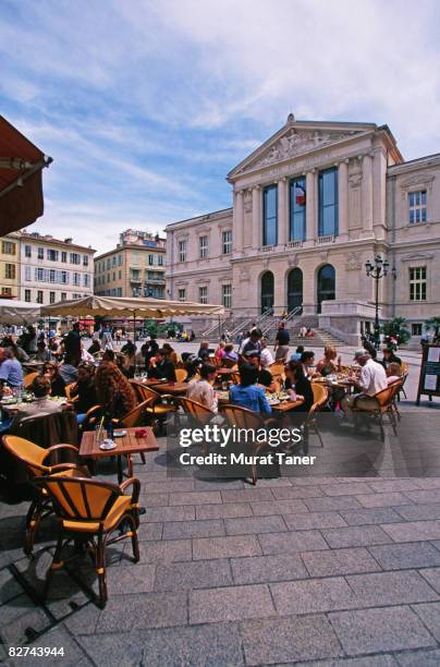 outdoor cafe and justice palace - france cafe stock pictures, royalty-free photos & images