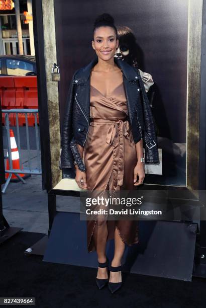 Actress Annie Ilonzeh attends the premiere of New Line Cinema's "Annabelle: Creation" at TCL Chinese Theatre on August 7, 2017 in Hollywood,...