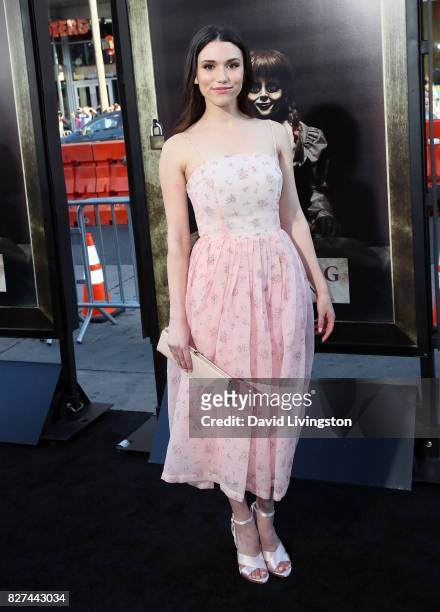 Actress Grace Fulton attends the premiere of New Line Cinema's "Annabelle: Creation" at TCL Chinese Theatre on August 7, 2017 in Hollywood,...