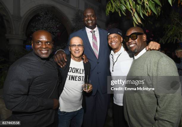 Music executive L.A. Reid, Apple executive Jimmy Lovine, former NBA player Shaquille O'Neal, entrepreneur Russell Simmons and record producer Andre...