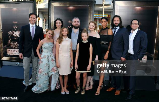 Producer Peter Safran, actresses Talitha Bateman, Grace Fulton, Lou Lou Safran, director David F. Sandberg, actresses LuLu Wilson, Miranda Otto,...