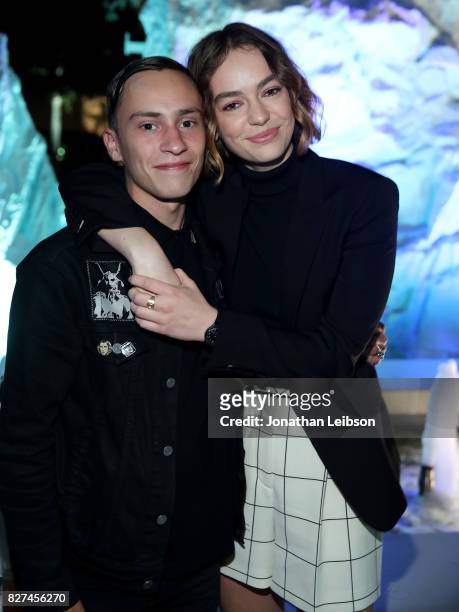 Keir Gilchrist and Brigette Lundy-Paine attend the Netflix original series 'Atypical' special screening on August 7, 2017 in Los Angeles, California.