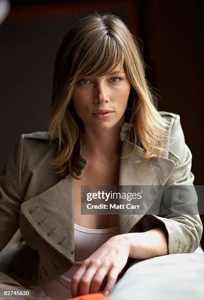 Actress Jessica Biel from the film "Easy Virtue", poses for a portrait during the 2008 Toronto International Film Festival on September 9, 2008 in...
