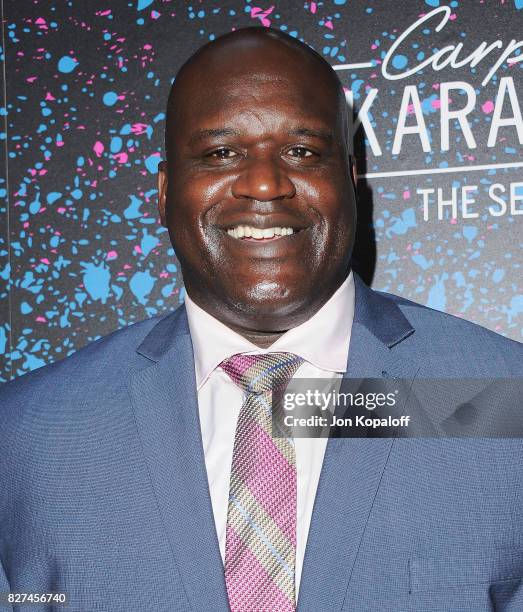 Shaquille O'Neal arrives at "Carpool Karaoke: The Series" On Apple Music Launch Party at Chateau Marmont on August 7, 2017 in Los Angeles, California.