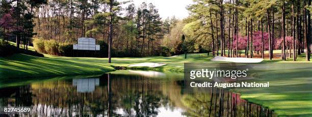 April 1998: The 16th hole, course scenic, during the 1998 Masters Tournament at Augusta National Golf Club on April 9-12, 1998 in Augusta, Georgia.