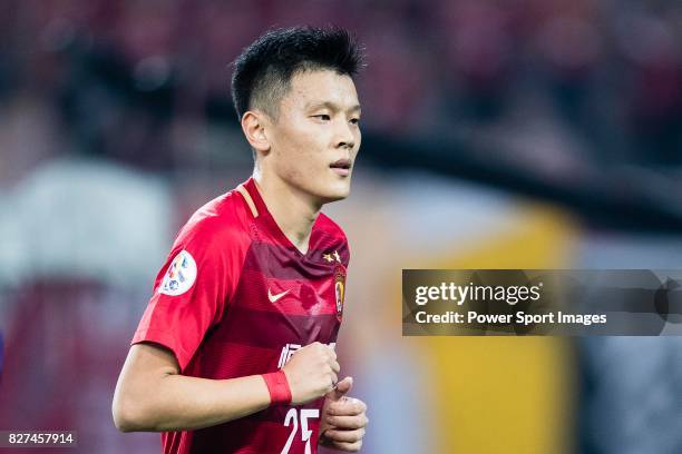 Guangzhou Defender Zou Zheng in action during the AFC Champions League 2017 Group G match between Guangzhou Evergrande FC vs Suwon Samsung Bluewings...