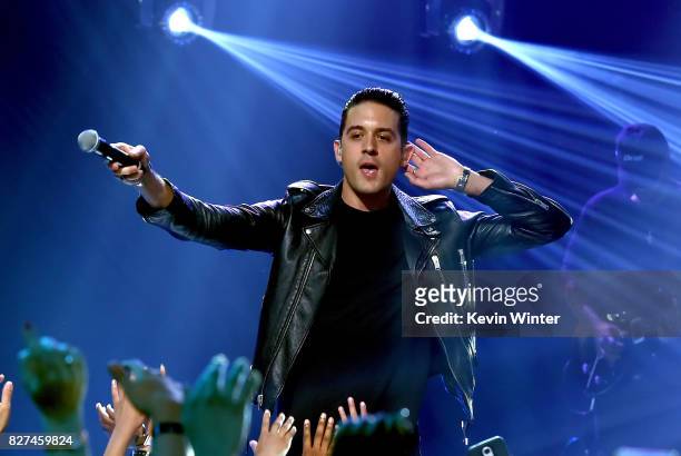 Eazy performs onstage during iHeartRadio LIVE with Bebe Rexha presented by Forever 21 at iHeartRadio Theater on August 7, 2017 in Burbank, California.