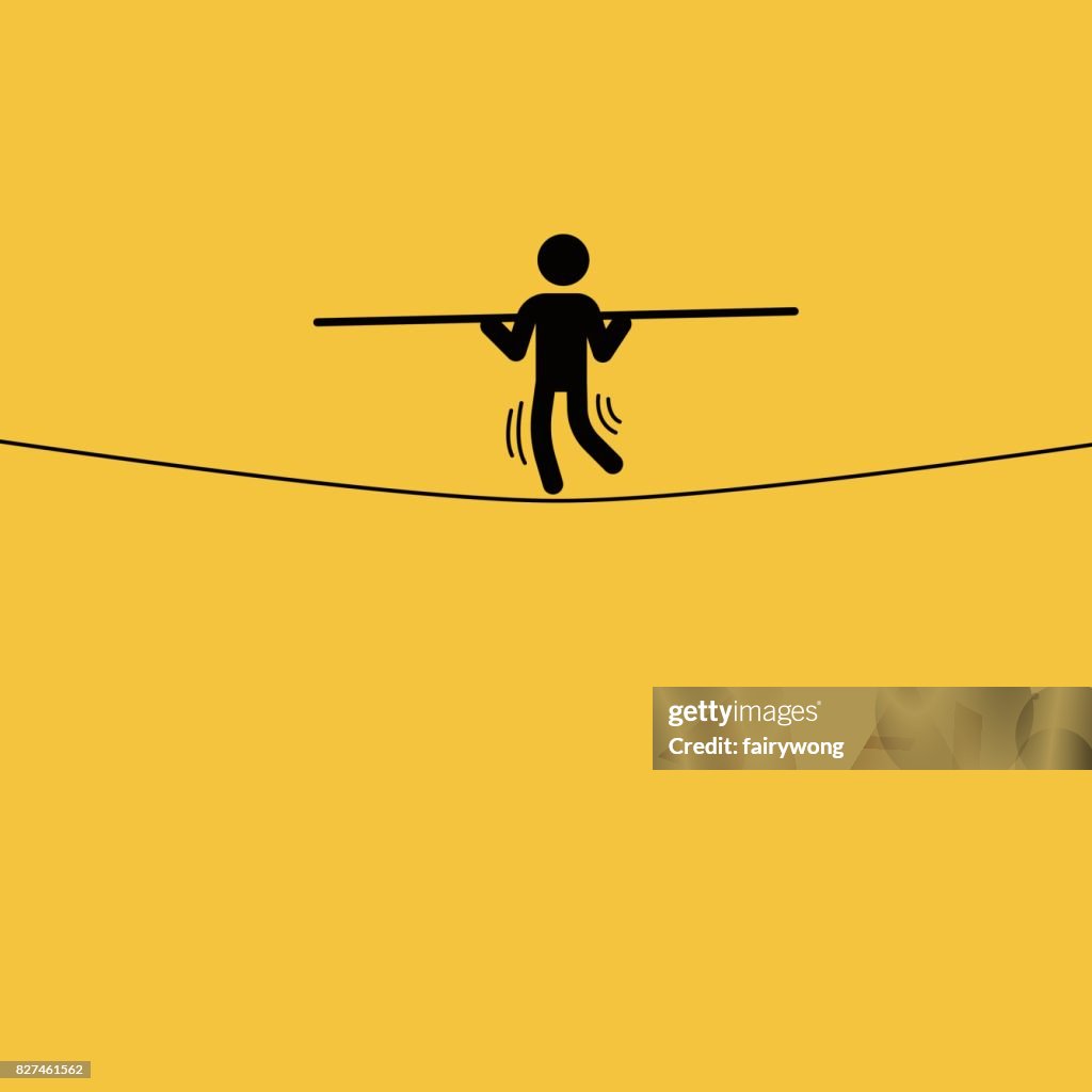 Tightrope businessman