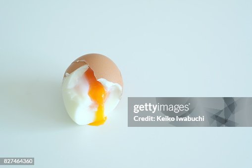 Soft boiled egg with eggshell Soft boiled egg with eggshell